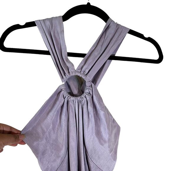Topshop New Womens Ring Cutout Halter Neck Gown Dress Lilac 4 Y2k Fairy Coquette - Picture 6 of 11